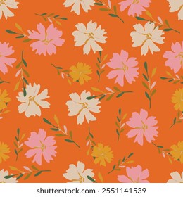 linda flor sem emenda padrão com fundo