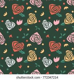 beautiful flower seamless pattern, flower background