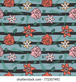 beautiful flower seamless pattern, flower background