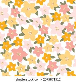 beautiful flower seamless pattern design
