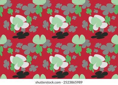 Hermosa flor sin fisuras patrón estilizado flores botánicas impresión de verano plantas estampado floral con estilo dibujado a mano en color de fondo colorido vintage