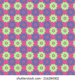 Beautiful flower seamless sample on  pink background
