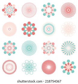 beautiful flower set