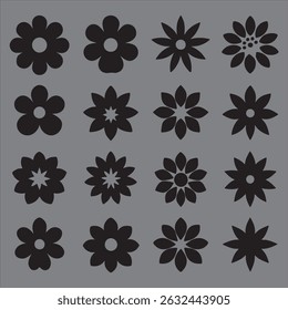 The beautiful flower set vector image