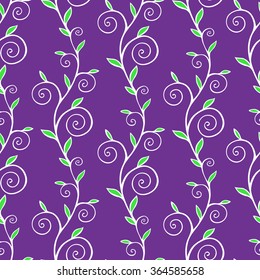 Beautiful Flower set, Vector seamless pattern.