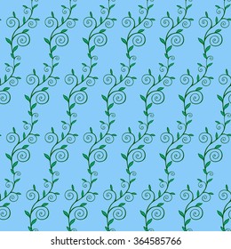 Beautiful Flower set, Vector seamless pattern.