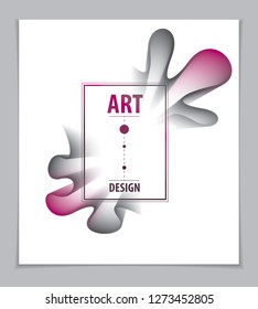 Beautiful flower shape with colorful gradient, vector abstract art element. Perfect for gift card, cover, poster or brochure. Bright color wave dimensional object.