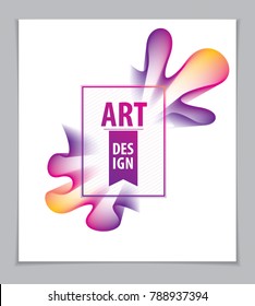 Beautiful flower shape with colorful gradient, vector abstract art element. Perfect for gift card, cover, poster or brochure. Bright color wave dimensional object.