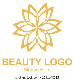 Beautiful flower shaped vector logo
