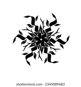 Beautiful flower spiral and symmetrical vector illustration
