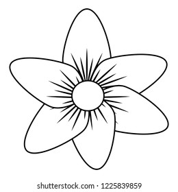 Beautiful flower symbol cartoon