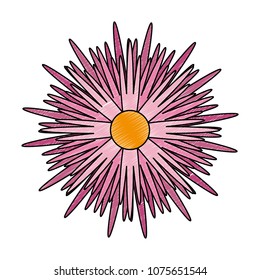Beautiful flower symbol scribble