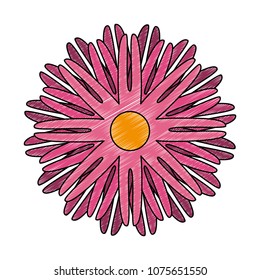 Beautiful flower symbol scribble