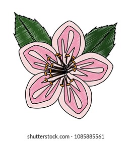 Beautiful flower symbol scribble