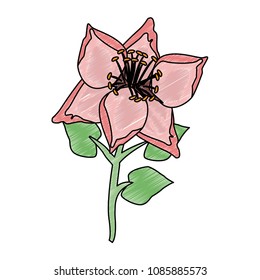 Beautiful flower symbol scribble