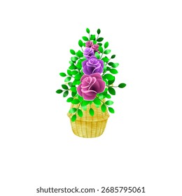 Uma bela flor em um vaso