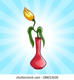Beautiful flower in vase or flower pot
