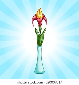 Beautiful flower in vase or flower pot