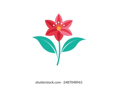 Beautiful flower vector art illustration