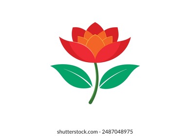 Beautiful flower vector art illustration