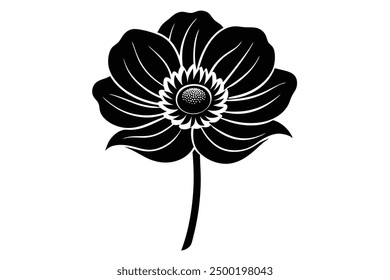 A beautiful flower vector art in white background illustration.