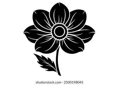 Un hermoso Arte vectorial de flores en ilustración de fondo blanco.