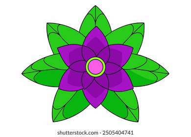 A beautiful flower vector art in white art background illustration.