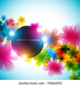 ilustración de fondo del vector de flores hermoso
