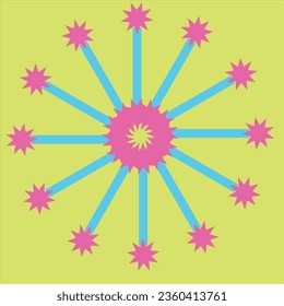 es ist eine schöne Blumenvektorfarbenkombination mit grafischem Design