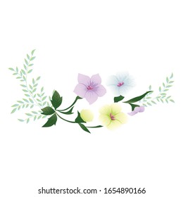 Schönes Blumendesign, Blumengrafik und Dekoration der Vektorillustration, Blumengrafik und Vektorillustration