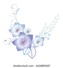 Schönes Blumendesign, Blumengrafik und Dekoration der Vektorillustration, Blumengrafik und Vektorillustration