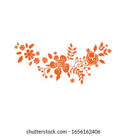 Beautiful flower vector design, flower vector art and illustration, isolated on white background