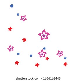 Hermoso diseño vectorial de flores, arte vectorial de flores e ilustración, aislado en fondo blanco