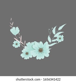 Beautiful flower vector design, flower vector art and illustration isolated on white background