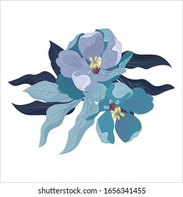 Beautiful flower vector design, flower vector art and illustration isolated on white background