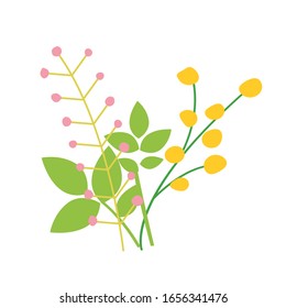 Hermoso diseño vectorial de flores, arte vectorial de flores e ilustración aisladas en fondo blanco