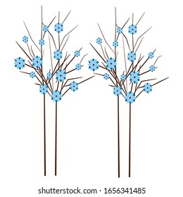 Beautiful flower vector design, flower vector art and illustration isolated on white background