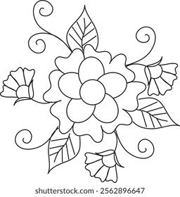 Beautiful Flower vector design, featuring delicate petals, vibrant colors, and intricate details. Perfect for botanical illustrations, garden-inspired art, and decorative designs.