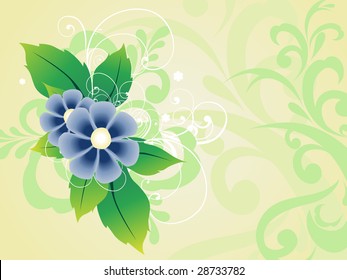 Beautiful flower vector design with space for text