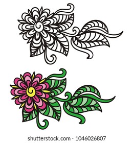 Beautiful flower. Vector illustration