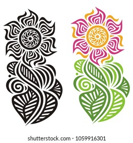 Beautiful flower. Vector illustration