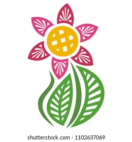 Beautiful flower. Vector illustration