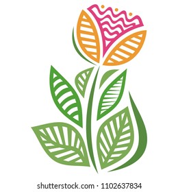 Beautiful flower. Vector illustration