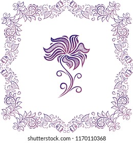 Beautiful flower. Vector illustration