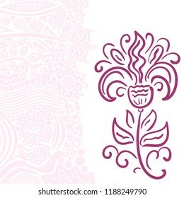 Beautiful flower. Vector illustration