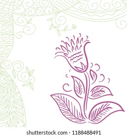 Beautiful flower. Vector illustration