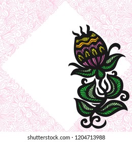 Beautiful flower. Vector illustration