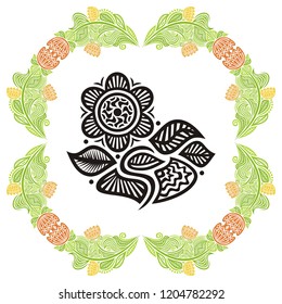 Beautiful flower. Vector illustration