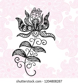 Beautiful flower. Vector illustration