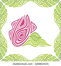 Beautiful flower. Vector illustration